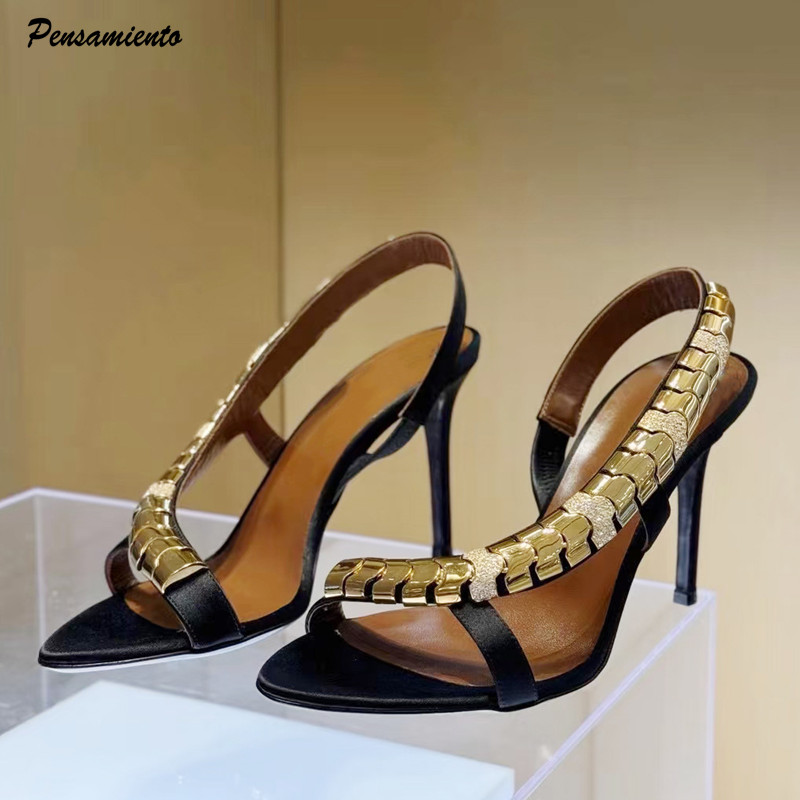 Women Shoes Formal - Luxe strass-pailletten satijnen dames gladiatorsandalen mode