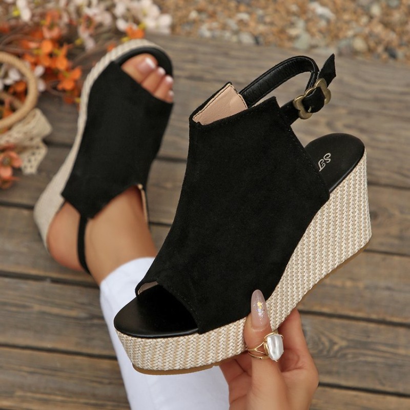 Espadrille Wedge Shoes - Vrouwen Sandalen Zomer Wedge Platform Suede