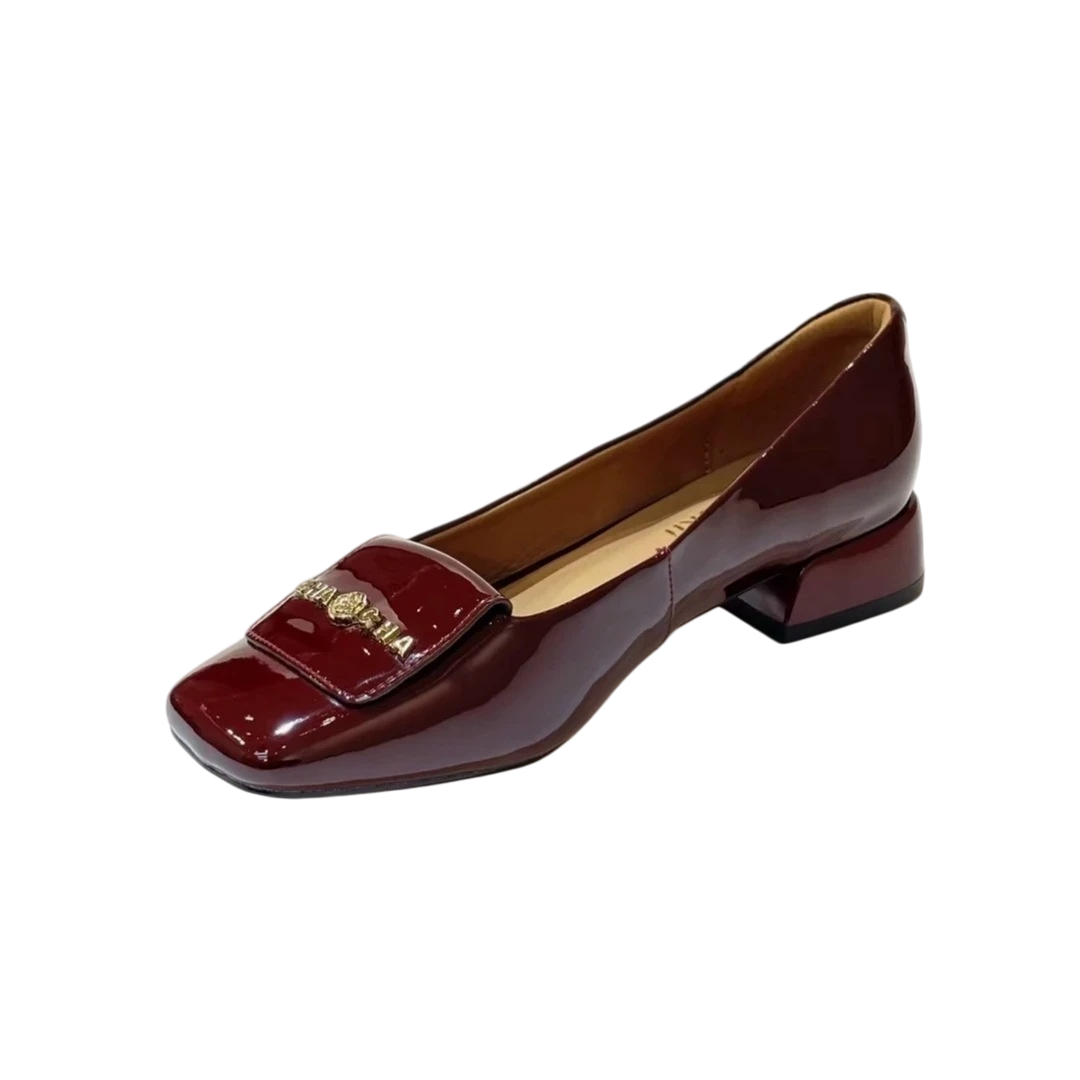Women'S Shoes Plus Size - Dames Retro Vierkante Teen Blockhak Pumps