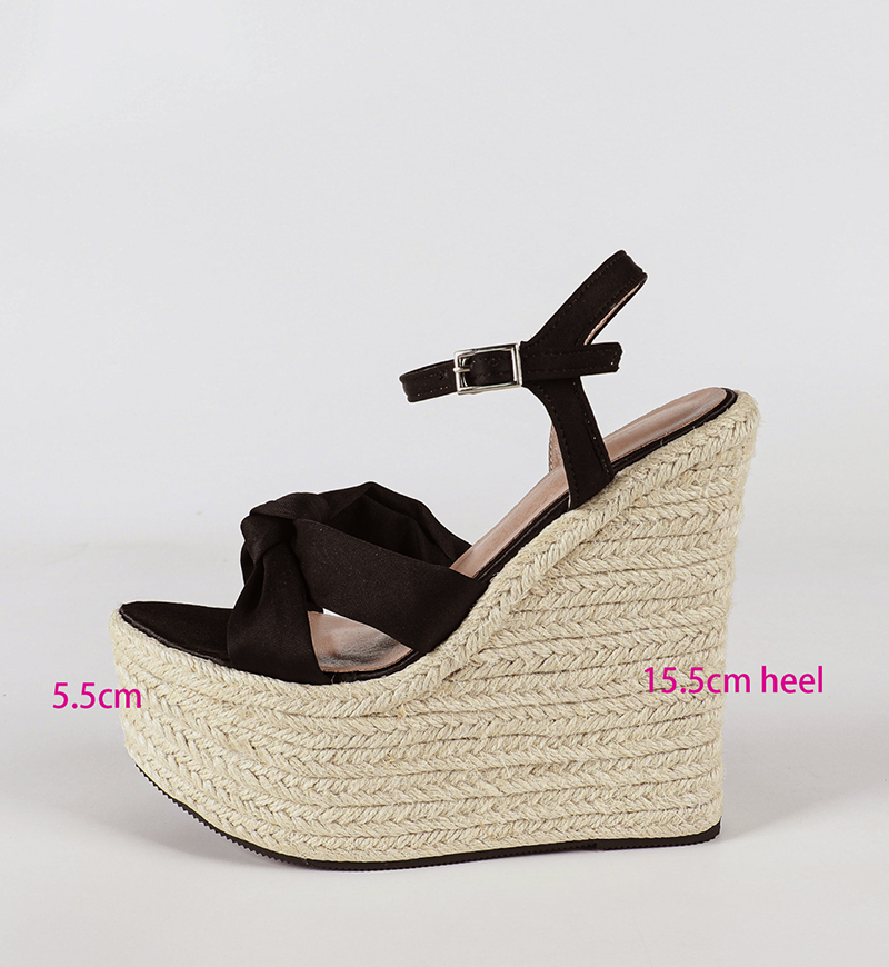 Espadrille Wedge Shoes - LIHUAMAO 15,5 cm hakpumps dames wedges