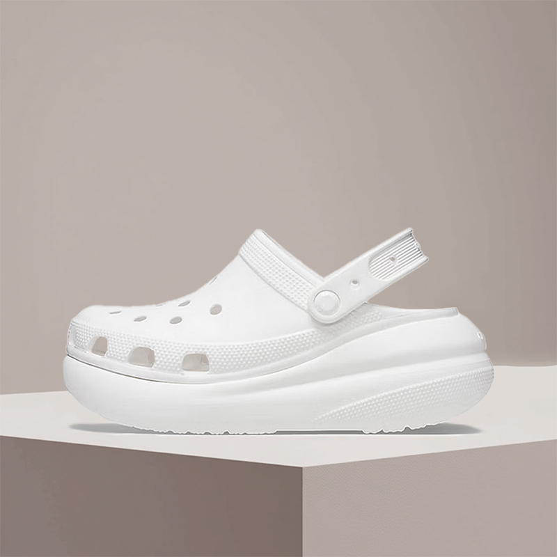 Croc Style Clog - Crocs Classic Crush Clog Witte Kleur