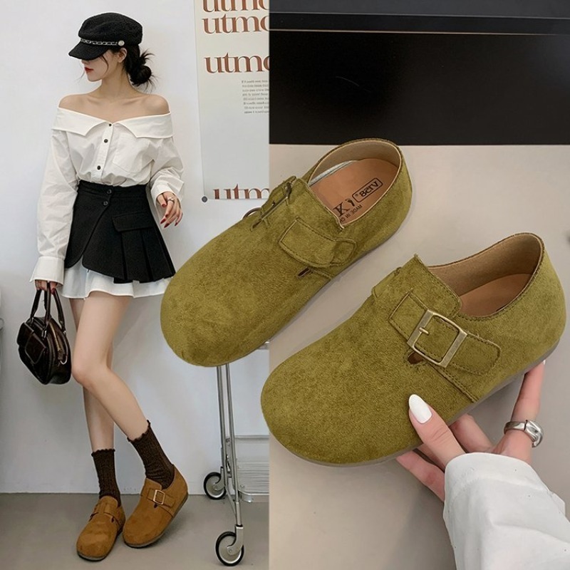Pointed Toe Flat - Dames Suède Gesloten Birkenstock Schoenen Vierkante
