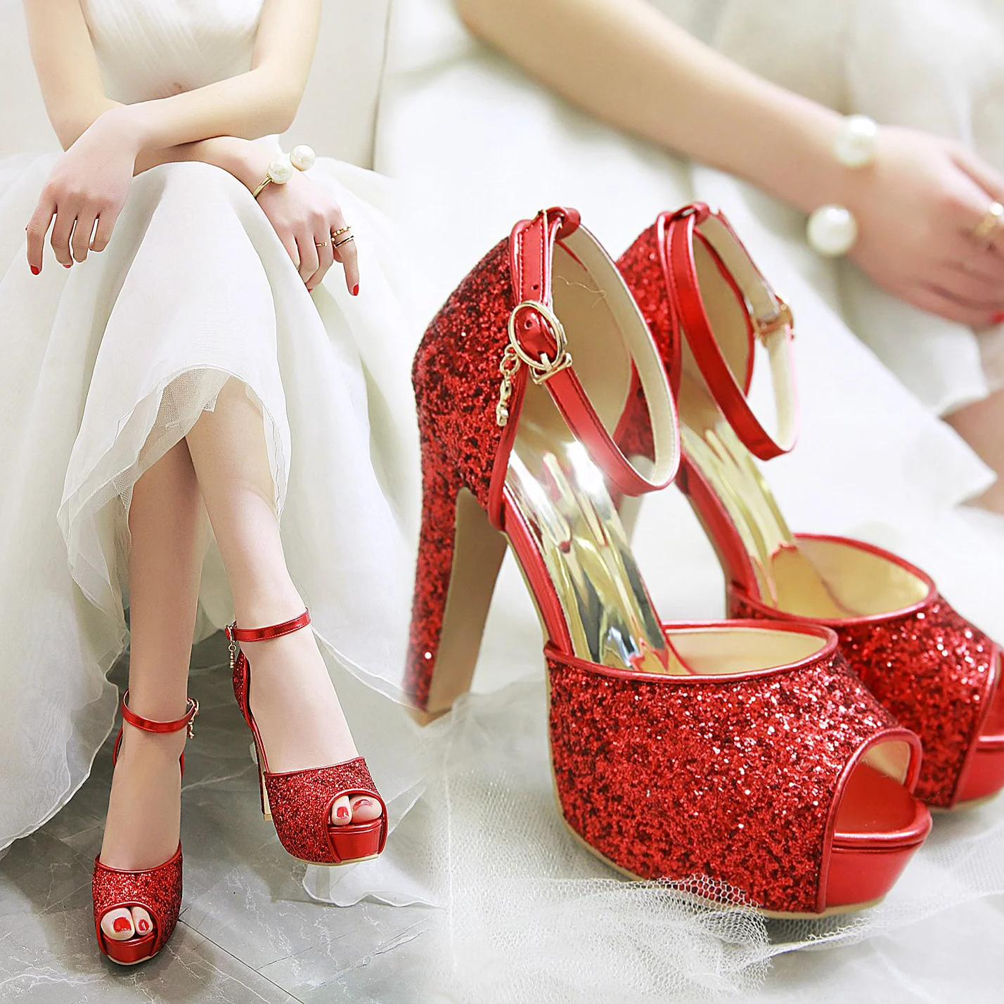 Zilver Zomer Vrouwen Hoge Hak  - Women Shoes Formal recensie en prijs