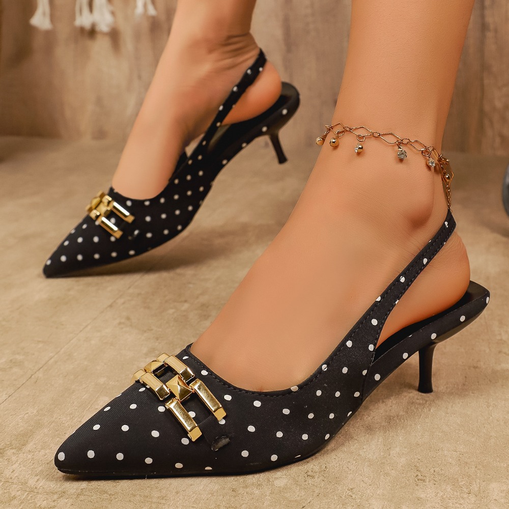 Zwart Wit Polka Dot Hoge Hakke - Women'S Shoes Kitten Heels recensie en prijs