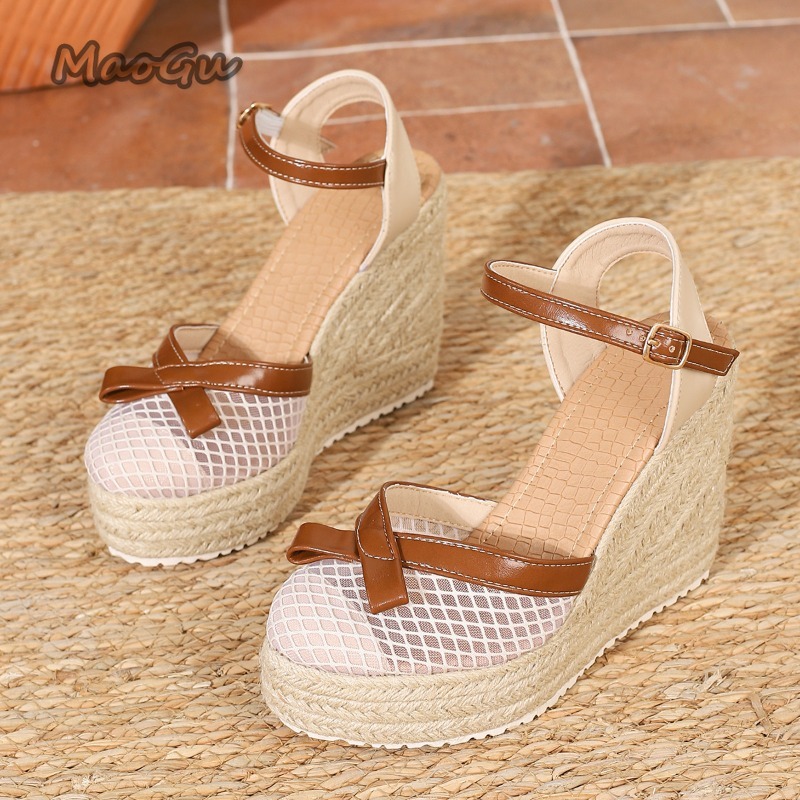 Size42 Dames Mesh Bow Espadril - Espadrille Wedge Shoes recensie en prijs