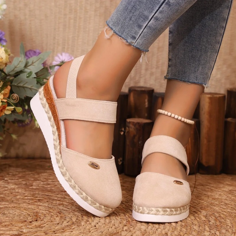Vrouwen Gesloten Teen Sandalen - Espadrille Wedge Shoes recensie en prijs
