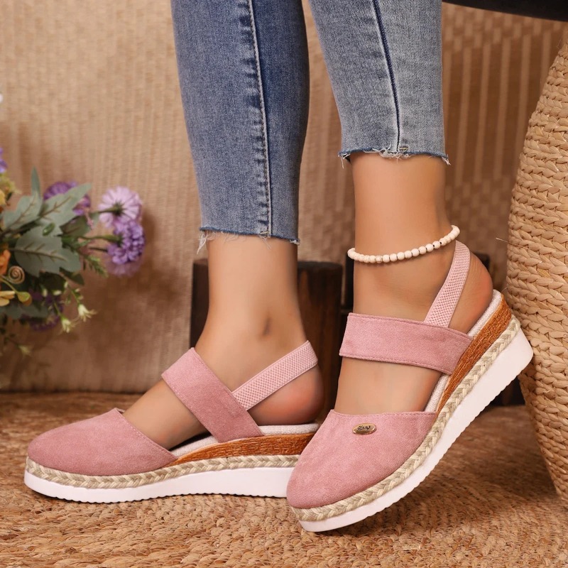 Vrouwen Gesloten Teen Sandalen - Espadrille Wedge Shoes recensie en prijs