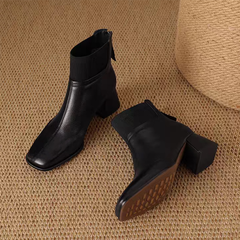 Dames Sok Enkellaarzen PU Leer - Women Shoes Size 7 recensie en prijs