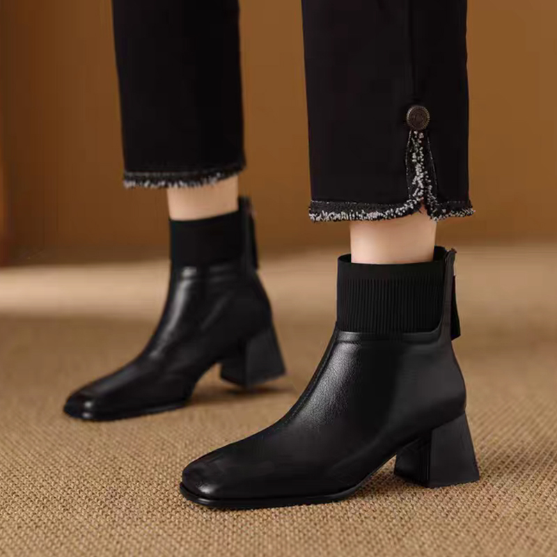Dames Sok Enkellaarzen PU Leer - Women Shoes Size 7 recensie en prijs