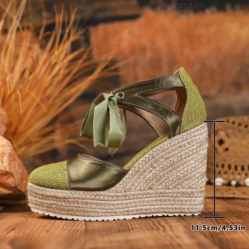 Ronde teen, hoge hak, dames sa - Espadrille Wedge Shoes recensie en prijs