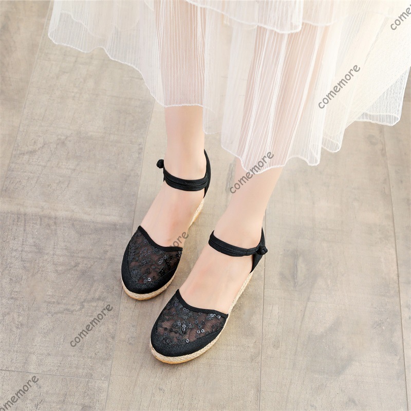 Dames kanten mesh espadrille s - Espadrille Wedge Shoes recensie en prijs