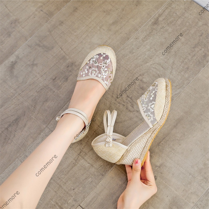 Dames kanten mesh espadrille s - Espadrille Wedge Shoes recensie en prijs